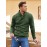 Trendy Solid Stand Collar Cool Knitted Thermal Sweater For Men, Men's Casual Pullover Knit Sweater Streetwear For Winter Fall, As Gifts
