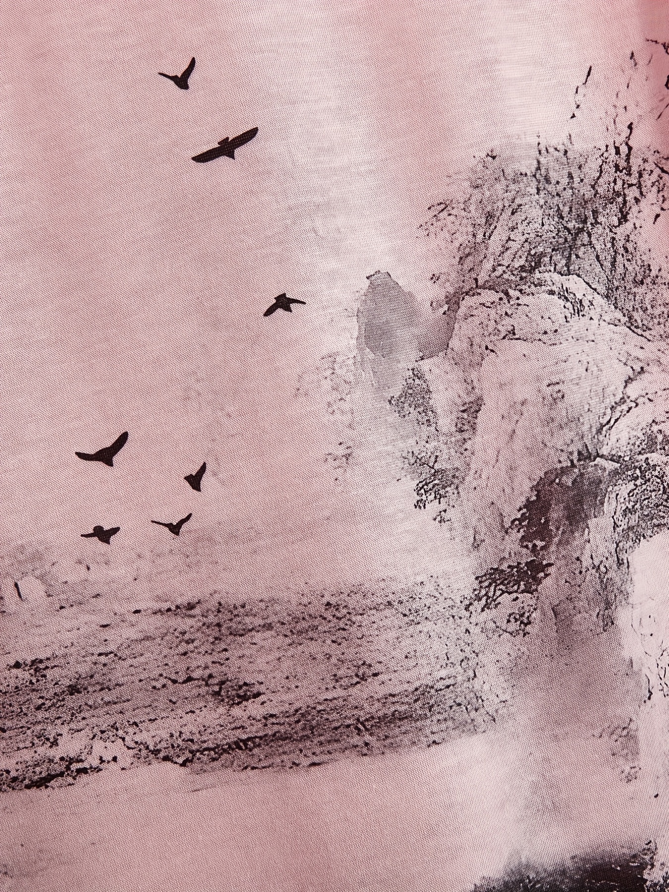 男士风景印花T恤细节图1