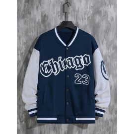 Spring And Autumn Street Men's Fashion Trend Loose Casual Baseball Uniform Jacket, Suitable For Outdoor And Dating