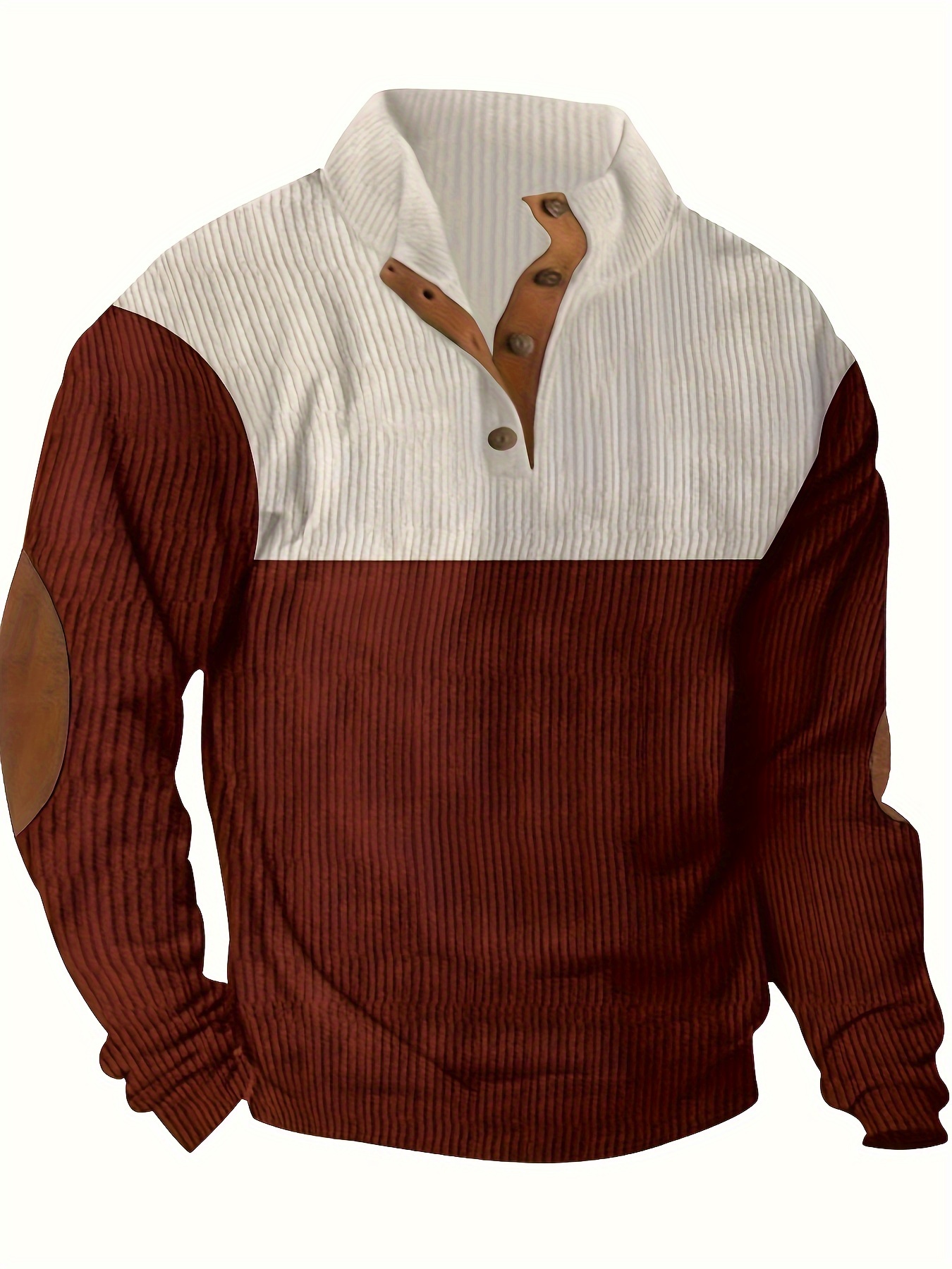 retro color block trendy sweatshirt mens casual v neck sweatshirt for men fall winter details 5