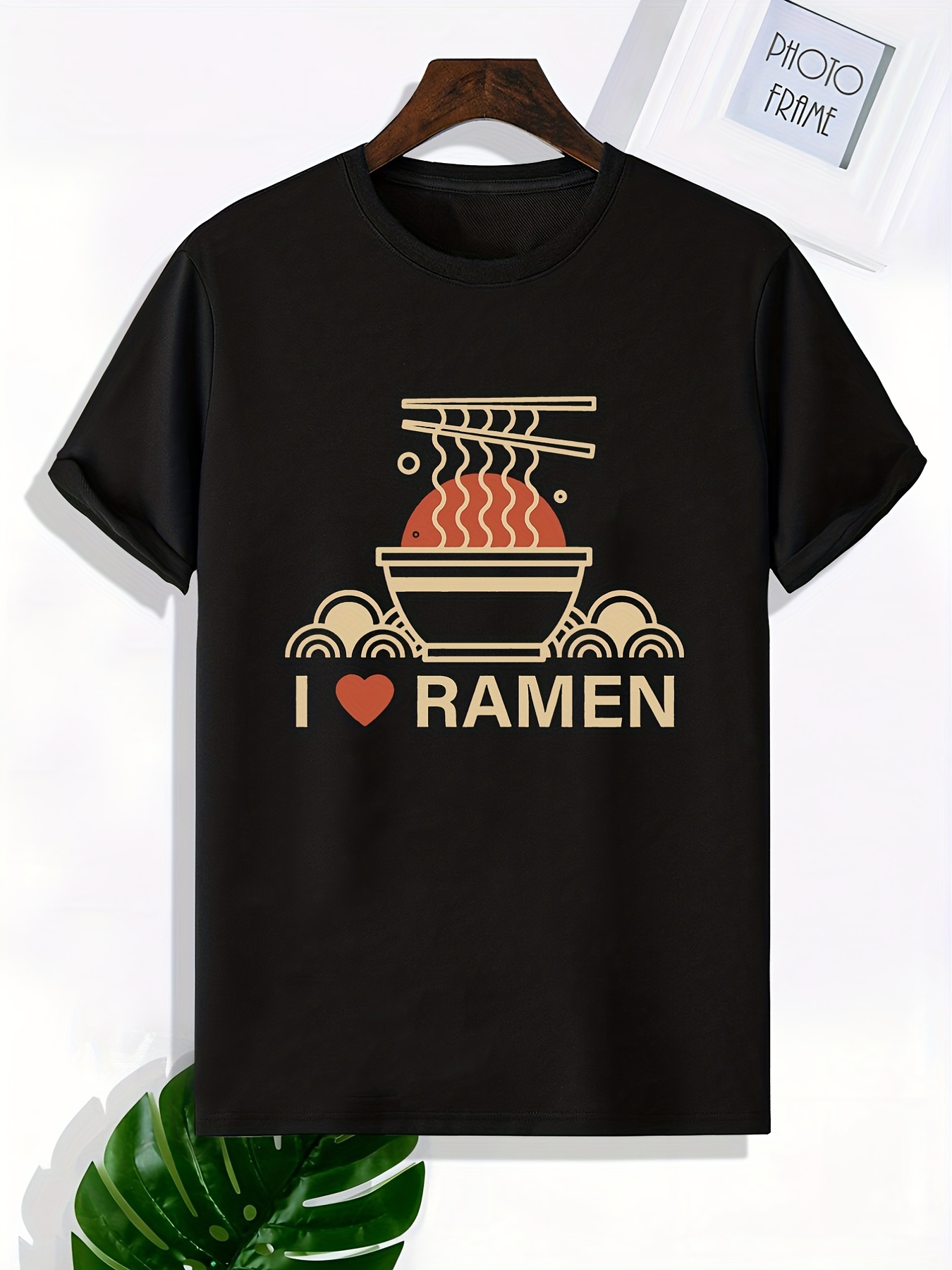 ramen lover pattern print mens comfy slightly stretch t shirt graphic tee mens summer clothes mens casual outfits for sports fitness details 35