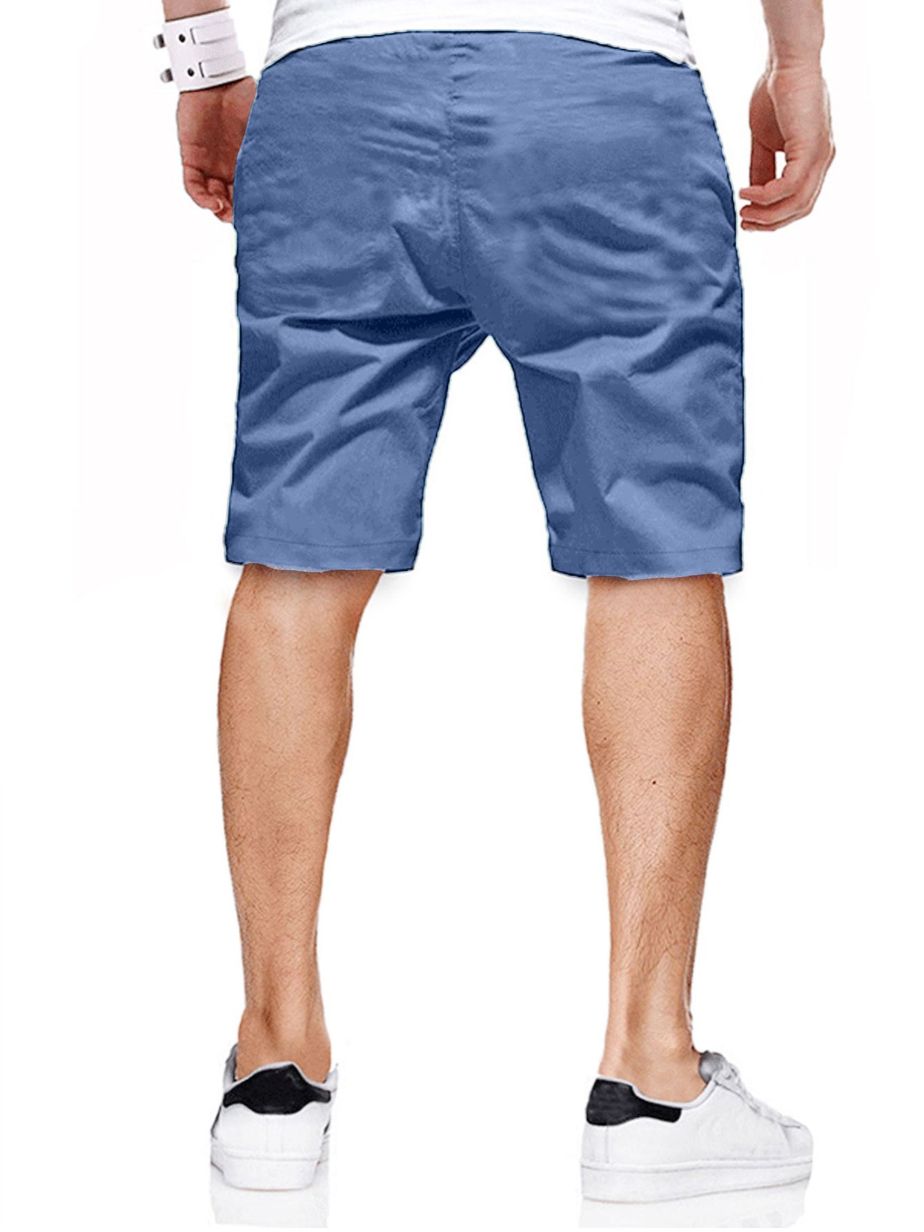 mens cut off drawstring shorts details 1