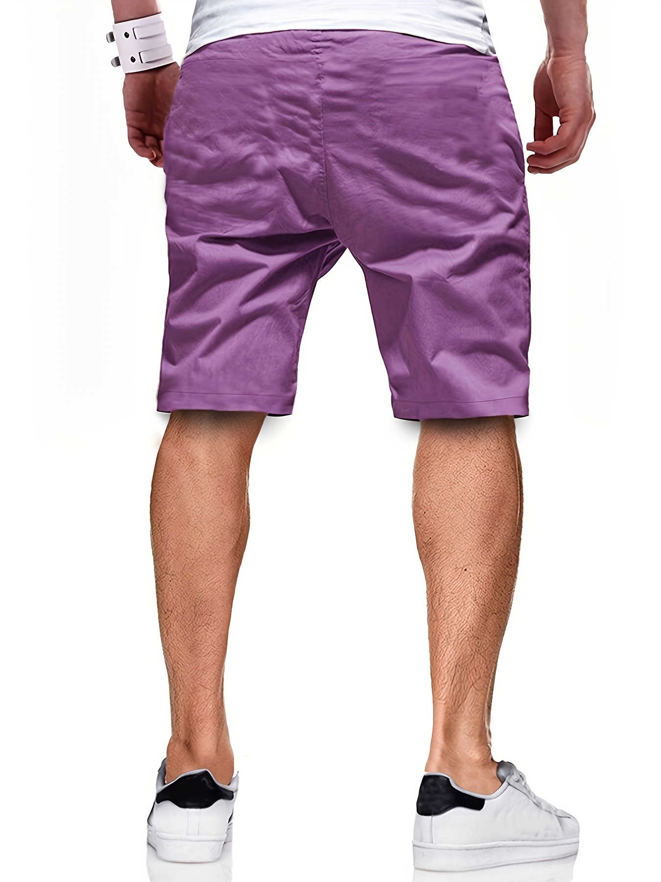 mens cut off drawstring shorts details 11