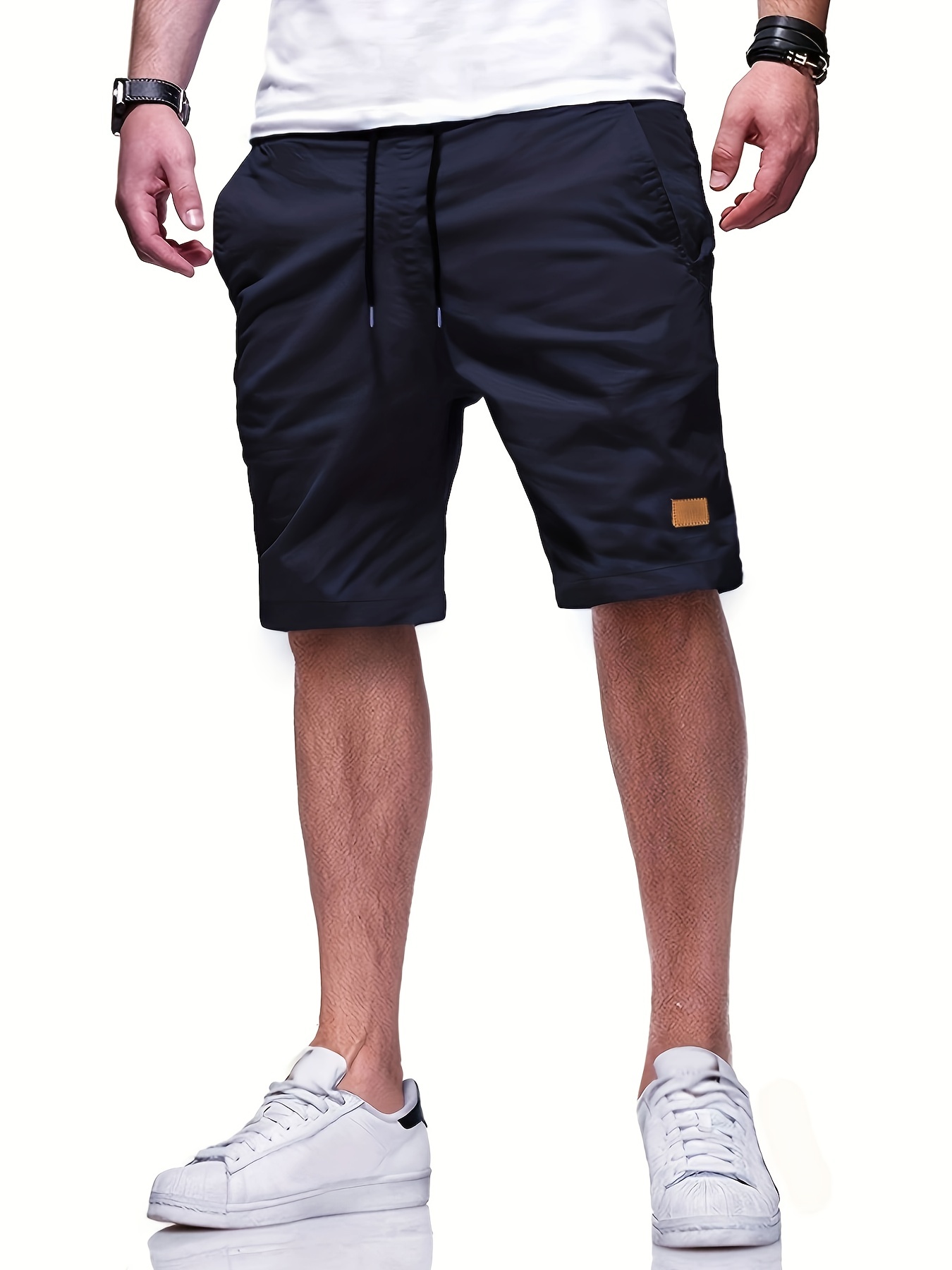 mens cut off drawstring shorts details 25