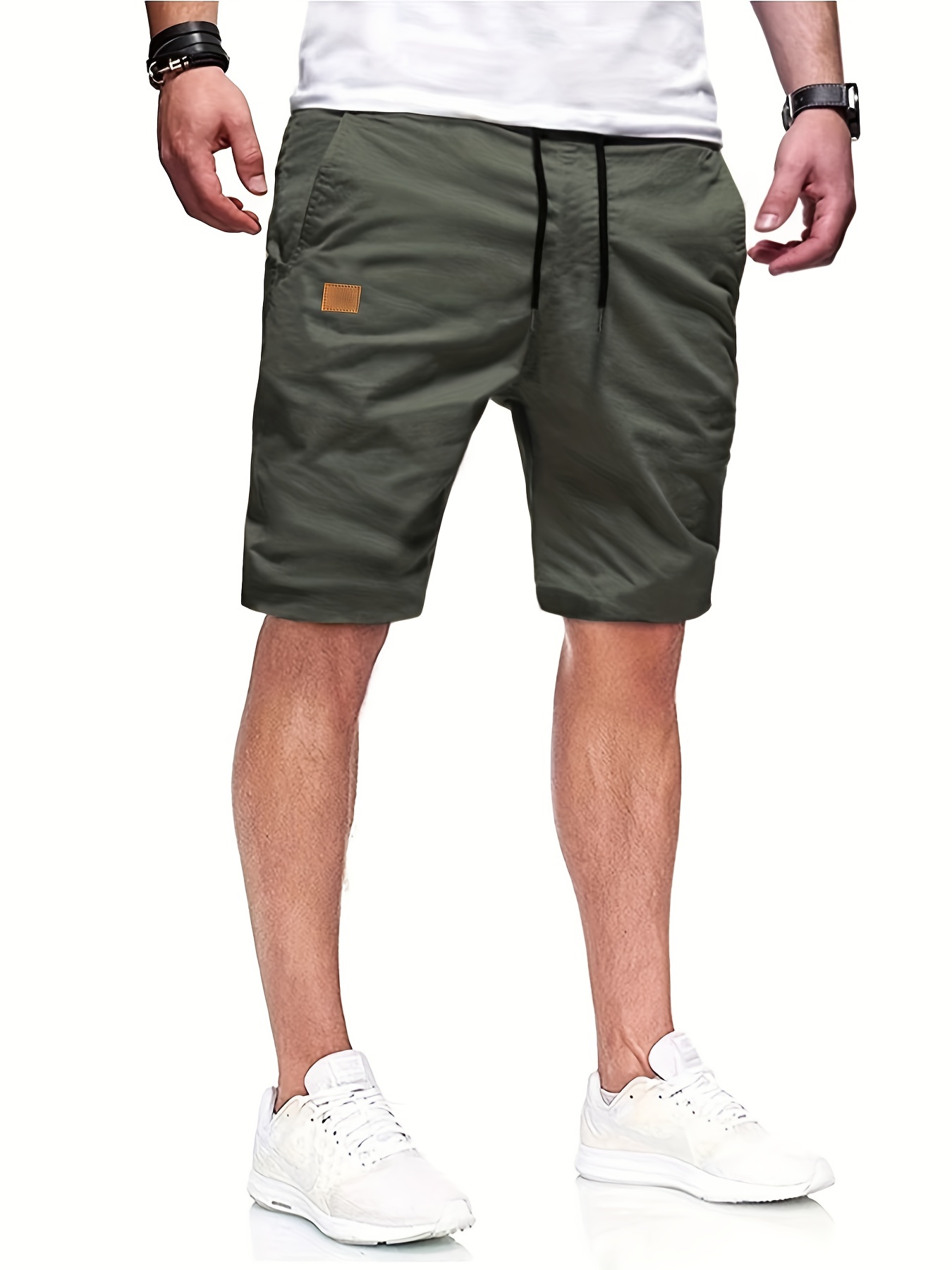 mens casual cargo shorts drawstring beach golf shorts for summer outdoor activities details 15