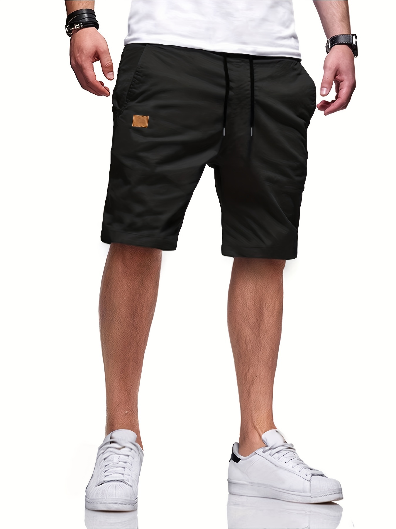 mens casual cargo shorts drawstring beach golf shorts for summer outdoor activities details 30