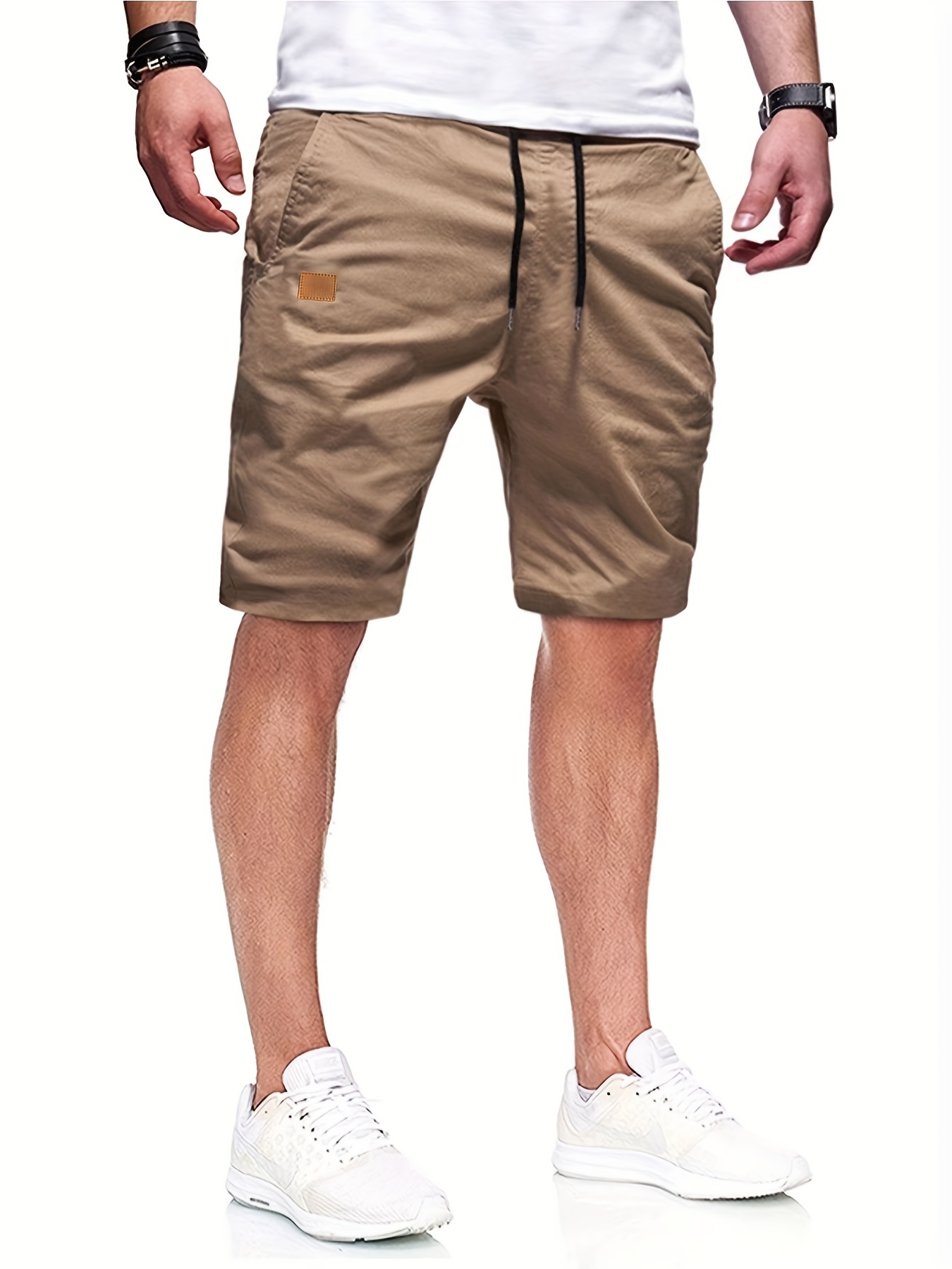 mens casual cargo shorts drawstring beach golf shorts for summer outdoor activities details 36