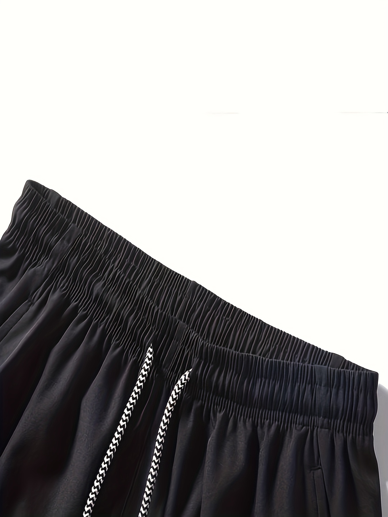 mens zipper pockets active shorts casual waist drawstring quick drying shorts details 19