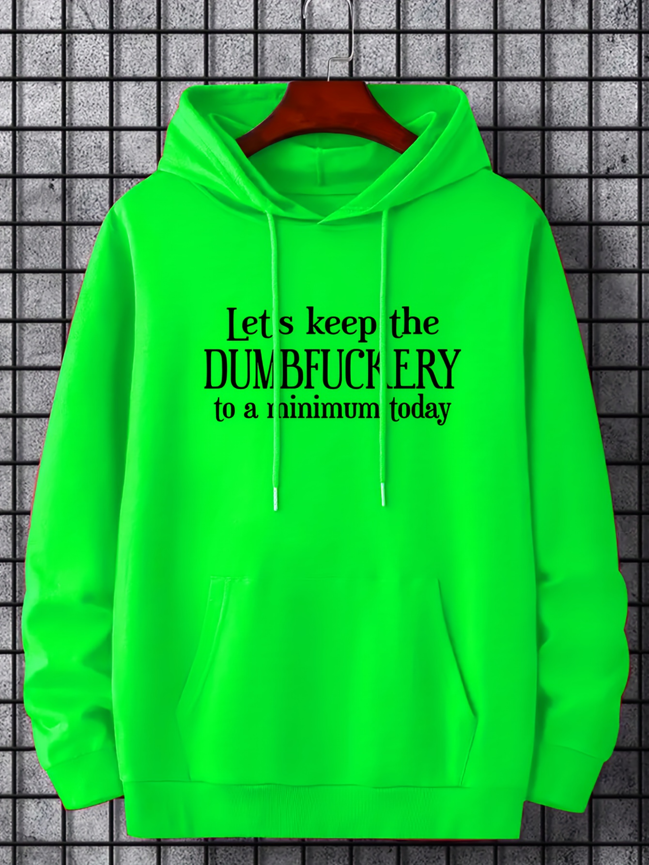 dumfuckery print hoodies for men graphic hoodie with kangaroo pocket comfy loose trendy hooded pullover mens clothing for autumn winter details 5