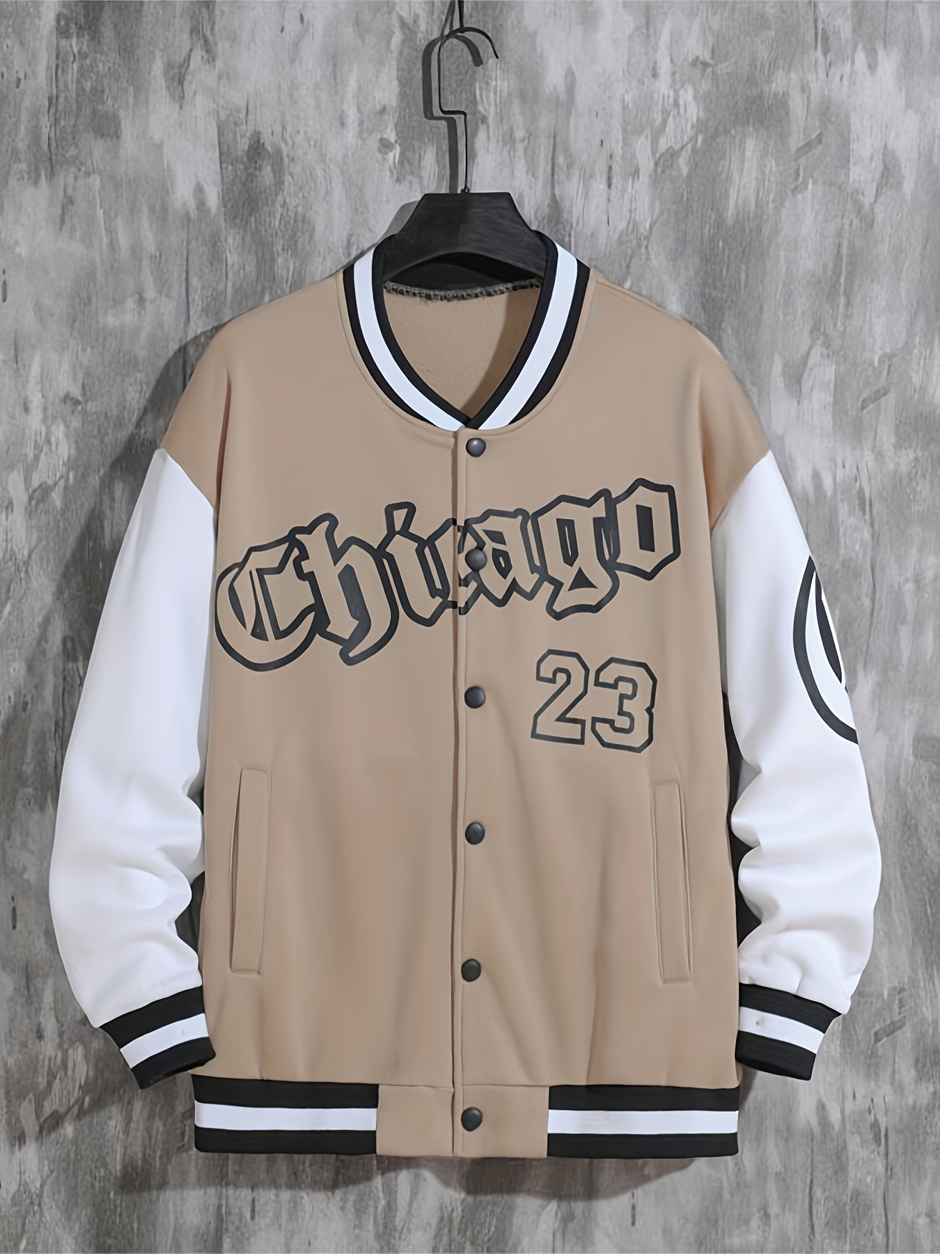 fashion trend loose casual baseball uniform jacket, spring and autumn street mens fashion trend loose casual baseball uniform jacket suitable for outdoor and dating details 15