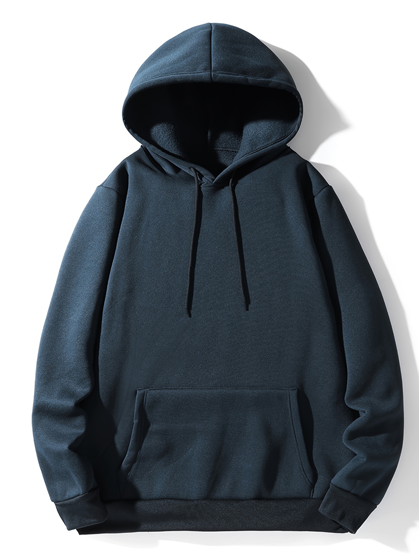 hoodies for men solid color hoodie mens casual pullover hooded sweatshirt with kangaroo pocket for spring fall as gifts details 20